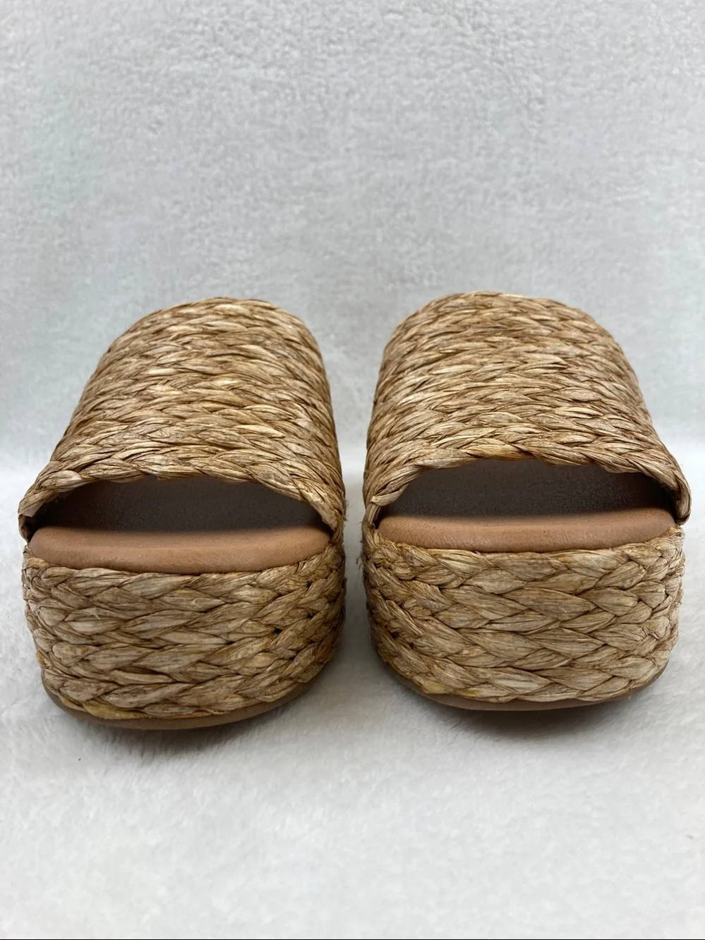 Matisse Del Mar Beach Raffia Platform Wedges sz 8